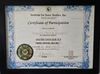 The image depicts a framed certificate of participation from the Institute for Inner Studies, Inc. It certifies that an individual has completed a course titled "Master Choa Kok Sui Pranic Crystal Healing." The certificate includes decorative borders, an emblem or seal, and is dated the 6th day of June in the year 2023. The bottom of the certificate features the signatures of a lecturer and Master Choa Kok Sui, the founder.
