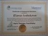 The image is of a certificate titled "Certificate of Professional Education" awarded to an individual. It indicates that the recipient has completed a course in Client-Centered Parts Therapy and has been mentored and examined in this field. The certificate features the logo of the South African Institute of Hypnotism and includes signatures from relevant instructors, along with a seal or emblem. The date of qualification is noted as November 24, 2022. The design of the certificate includes decorative elements around the border.