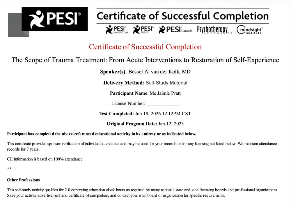 Traumatic Stress Studies: Scope Of Trauma Treatment
