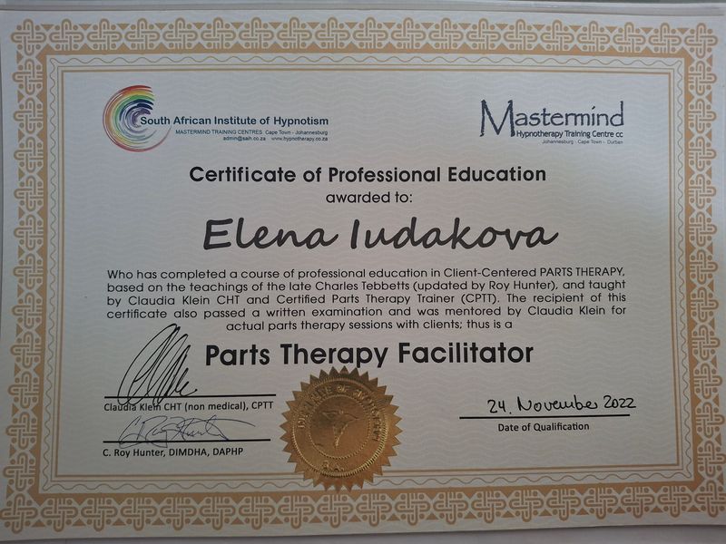 Parts Therapy Facilitator